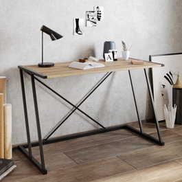 Hanah Home Mesa de Estudio Anemon Nogal y Negro